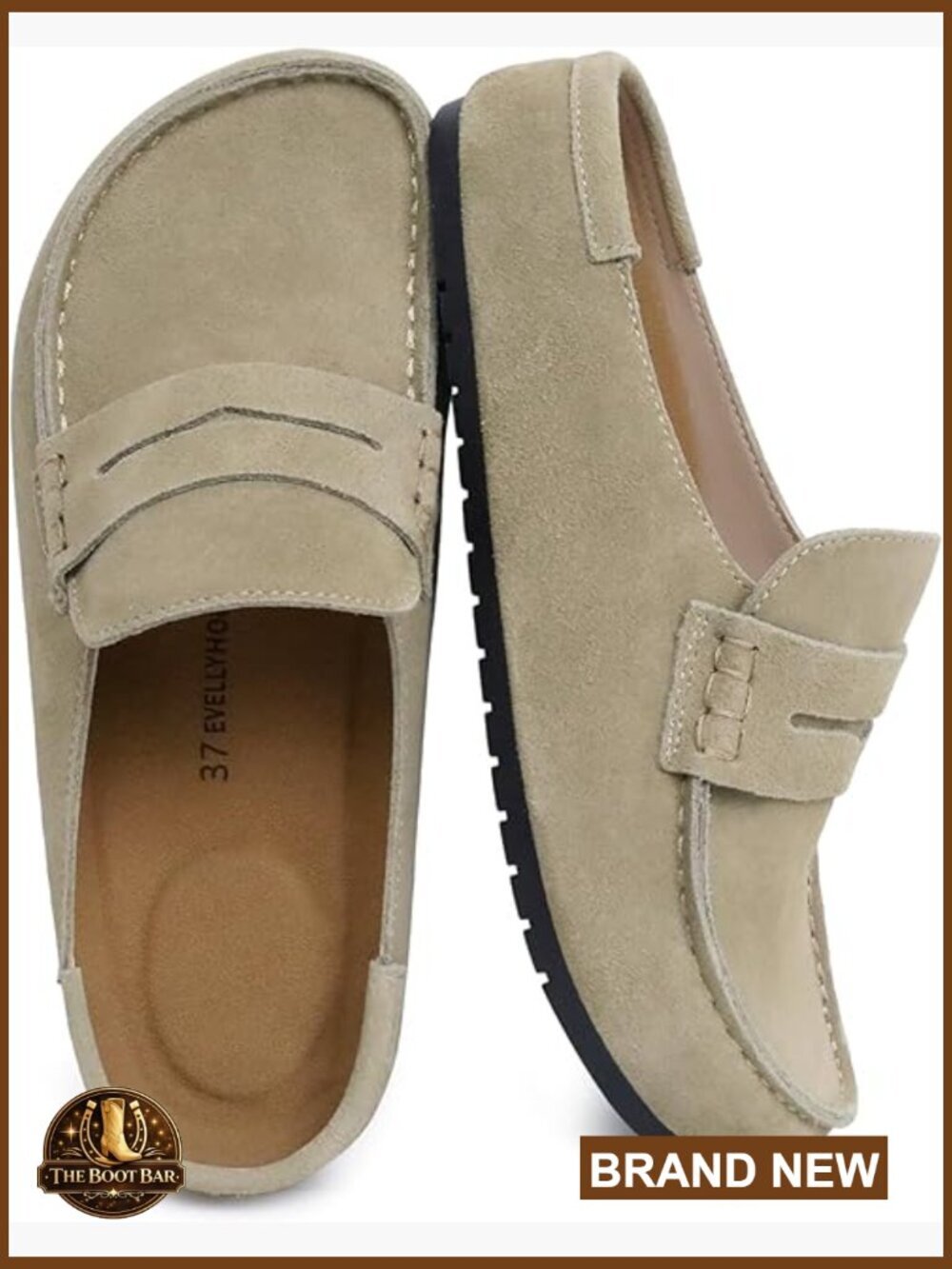 Genuine Suede Memory Foam Arch Support Clogs for Nurses